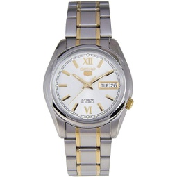 Seiko 5 #SNKL57 Mens Two Tone Stainless Steel Off White Dial Watch by Seiko Watches