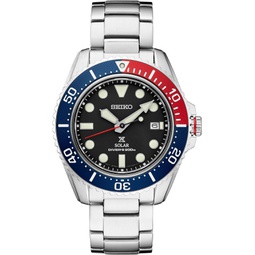 SEIKO PROSPEX Solar Divers Blue and Red Bezel Stainless Steel Watch SNE591