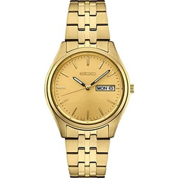 SEIKO Watch for Men - Essentials Collection - with Day/Date Calendar, Stainless Steel Case/Bracelet, and 100m Water-Resistant