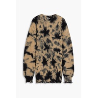 Devin distressed tie-dyed cotton sweater