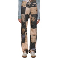 Brown Oil Sand Jeans 222238F069001