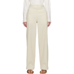 Off White Lace Up Trousers 231238F087000
