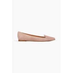 Suede point-toe flats