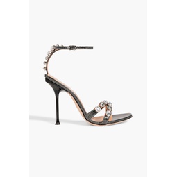 Milano 105 embellished glittered patent-leather sandals