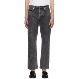 Gray Straight Cut Jeans 232491M186008