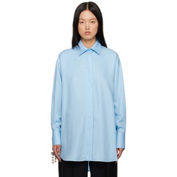 SSENSE Exclusive Blue Shirt 231091F109000