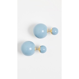 Double Ball Earrings French Blue