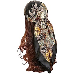 SHENHE Womens Large Square Silky Sleeping Hair Head Scarf Headband Bandana Wraps