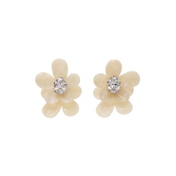 White YVMIN Edition Flower Earrings 222901F022014