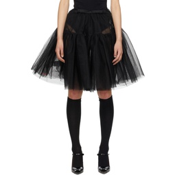 Black Tulle Skirt 221901F092009