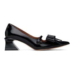 Black Bow Detail Heels 241901F122013