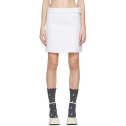 White Low Waist Skirt 231901F090035