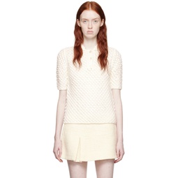 Off-White Hand-Crocheted Polo 232901F108002