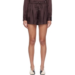 Brown Slouch Shorts 241223F088000