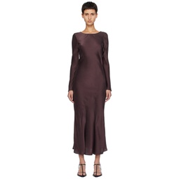 Brown Sienna Maxi Dress 241223F055001