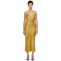 Yellow Deco Rouleau Maxi Dress 241223F055003