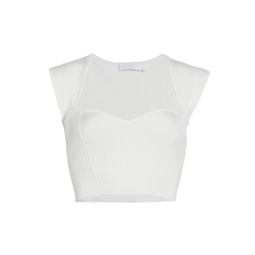 Abia Cropped Ribbed Top