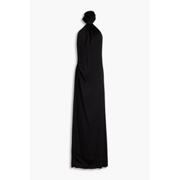 Vittoria draped satin-crepe gown