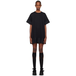 Black A Line T Shirt Minidress 241405F052013