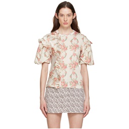 Off White Floral T Shirt 231405F107007