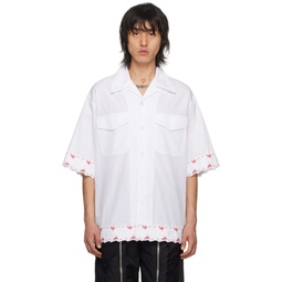 White Embroidered Shirt 241405M192000