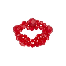 Red Daisy Chain Ring 241405F024008