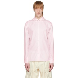 Pink Beaded Collar Shirt 231405M192009