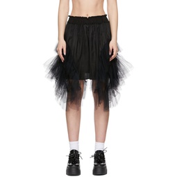 Black Hip Frill Tutu Mini Skirt 221405F090000