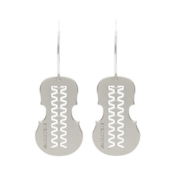 SSENSE Exclusive Silver Hoop Earrings 231974F022001