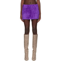 Purple Zip Miniskirt 222483F090006