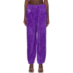 Purple Oversized Heart Lounge Pants 222483F086000