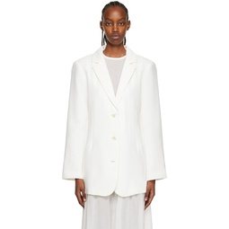 White Clemence Blazer 231746F057001