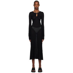 Black Emmeline Maxi Dress 231746F055001