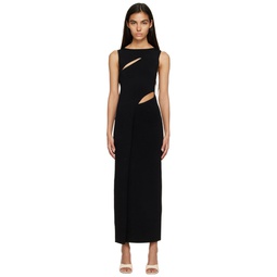 Black Nadja Maxi Dress 231746F055013