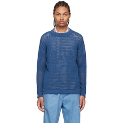 SSENSE Exclusive Blue Cotton Sweater 221149M200027