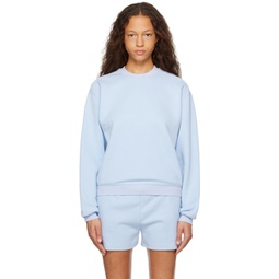 Blue Cotton Fleece Classic Sweatshirt 241545F098002