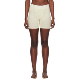 Off-White Cotton Rib Boxer Boy Shorts 241545F072000