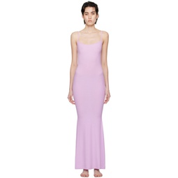 Purple Soft Lounge Long Slip Maxi Dress 241545F055028