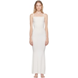 White Soft Lounge Long Slip Dress 232545F055014