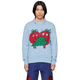 Blue Happy Tomatoes Sweater 231219M201000