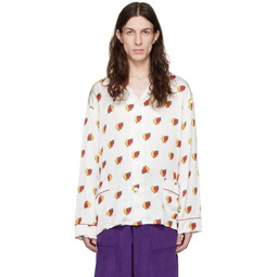 White Strawberry   Moon Pyjama Shirt 222219M218000