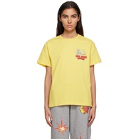 Yellow Slippery When Wet T Shirt 231219F110003