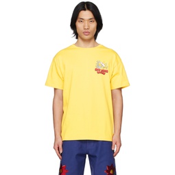 Yellow Slippery When Wet T Shirt 231219M213001