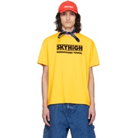 Yellow Print T Shirt 241219M213003