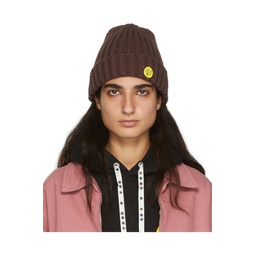 Brown Cotton Chunk Beanie 221219F014000