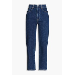 London cropped high-rise straight-leg jeans