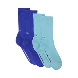Two Pack Blue Socks 232480M220021