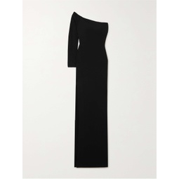 SOLACE LONDON The Palmer one-sleeve stretch-crepe maxi dress