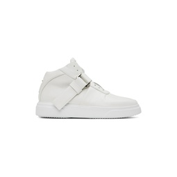 White Leather Sneakers 231221M236000