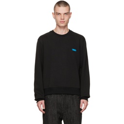 Black Embroidered Sweatshirt 222221M204010